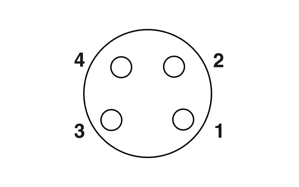 Buchse - Sensorkabel, 4pol., Buchse gerade M8 4pol., 10m