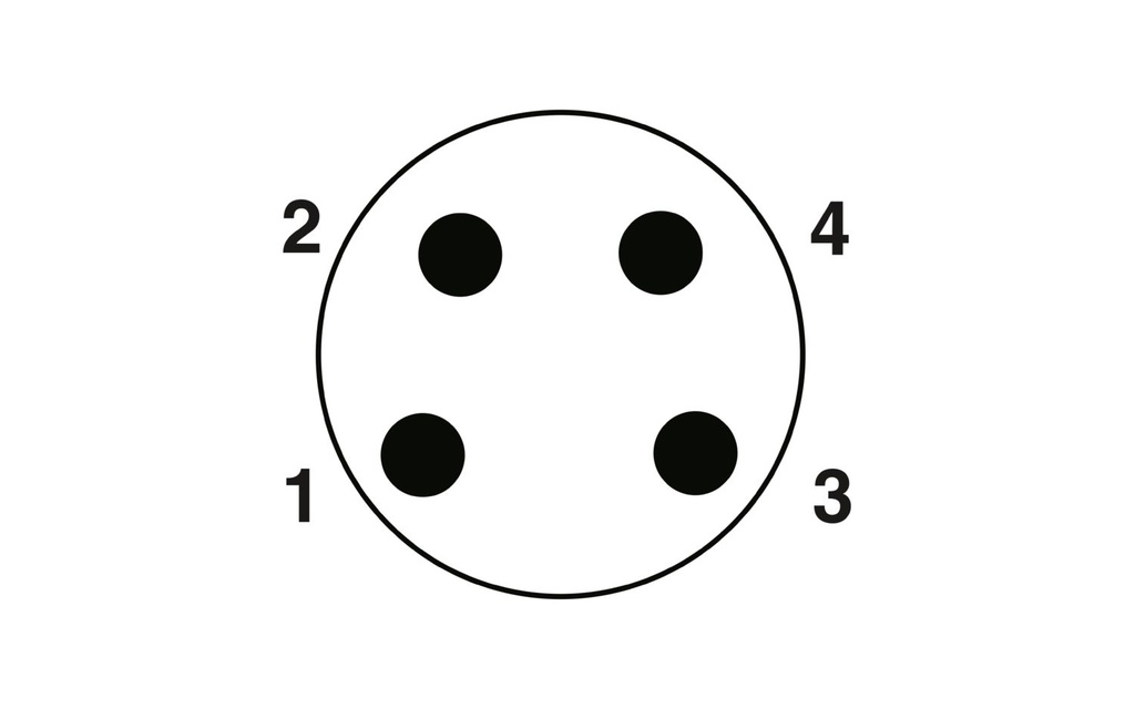 Stecker - Sensorkabel M8 4pol. auf M12 4po., 0,6m