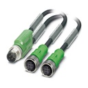 Sensorkabel M12 4pol. auf 2xM8 4pol, 0,6m